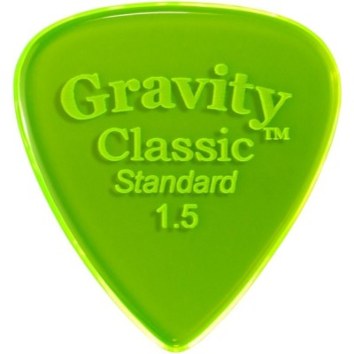 Púa Gravity Classic Standard 1.5mm Mate Verde GCLS15M