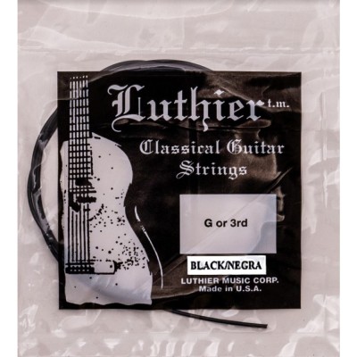 Cuerda 3ª Luthier Negra Clásica LU-B3-30