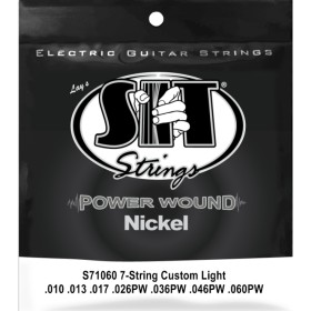 Juego 7 Cuerdas Guitarra Eléctrica SIT Powerwound S71060 010-060