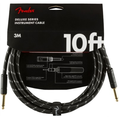 Cable Jack Fender 099-0820-092 Deluxe Series Tweed Negro 3m