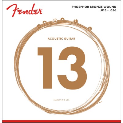 Juego Acústica Fender 60-M Phosphor Bronze 013-056