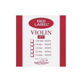 Cuerda violín Super-Sensitive Red Label 3ª Re Medium 1/4 1/4