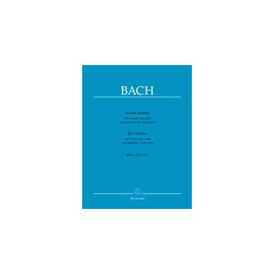 Bach, 6 Suites. Arreglo para Viola Sola BWV 1007-1012 (Ed. Barenreiter)