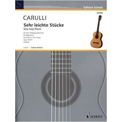 Carulli, Piezas muy faciles para guitarra op. 333/1 (Ed. Schott)