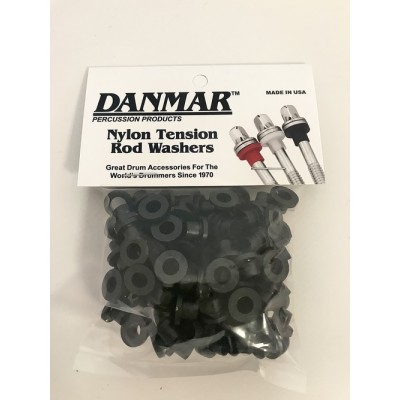 100 Pack Nylon Tension Rod Washers - Black