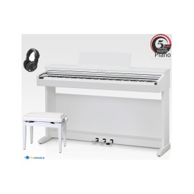Piano digital Kawai KDP-120 blanco + Banqueta regulable + Auriculares