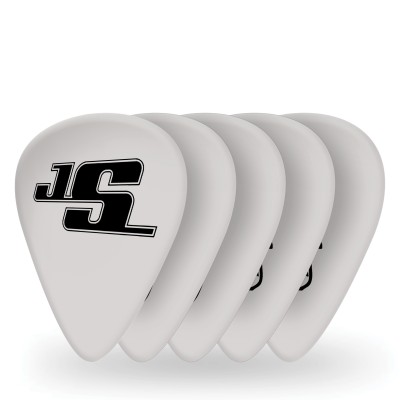 Púas para guitarra serie Joe Satriani de D'Addario, color blanco, paquete de 10, calibre liviano.