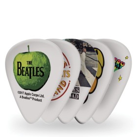 Púas para guitarra serie Beatles de D'Addario, modelo Álbumes, paquete de 10, calibre medio.
