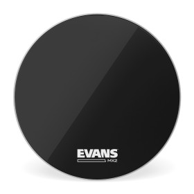 Parche negro para bombo de marcha de 24 pulgadas (610 mm) MX2 de EVANS.