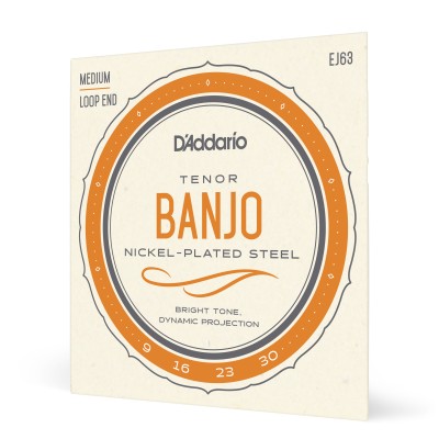D’Addario EJ63. Cuerdas para banjo tenor, níquel, 9-30