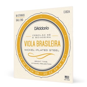 D'Addario EJ82A. Juego para viola brasileira, cebolao re y boiadeira