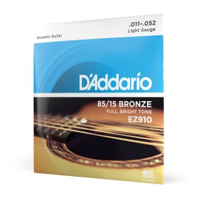 D'Addario EZ910, cuerdas para guitarra acústica, bronce 85/15, blandas, 11-52