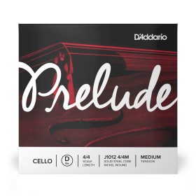 Cuerda individual Re para violonchelo Prelude de D'Addario, escala 4/4, tensión media.