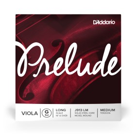 Cuerda individual Sol para viola Prelude de D'Addario, escala larga, tensión media.