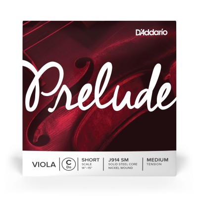 Cuerda individual Do para viola Prelude de D'Addario, escala corta, tensión media.
