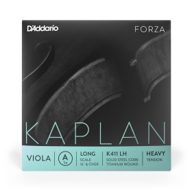 Cuerda individual La para viola Kaplan de D'Addario, escala larga, tensión dura.