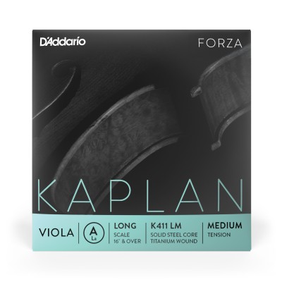 Cuerda individual La para viola Kaplan de D'Addario, escala larga, tensión media.