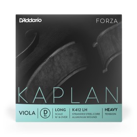 Cuerda individual Re para viola Kaplan de D'Addario, escala larga, tensión dura.