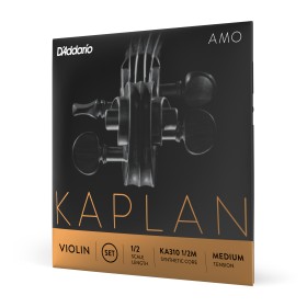 D’Addario Kaplan Amo. Juego de cuerdas para violín, escala 1/2, tensión media