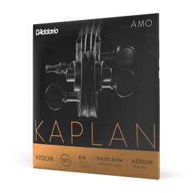 D’Addario Kaplan Amo. Juego de cuerdas para violín, escala 4/4, tensión media