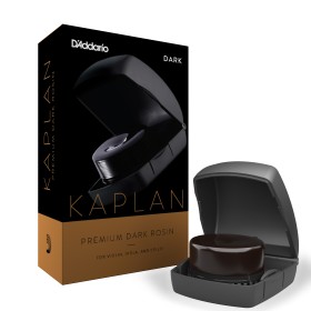 Resina Kaplan Premium de D'Addario con estuche, oscura.