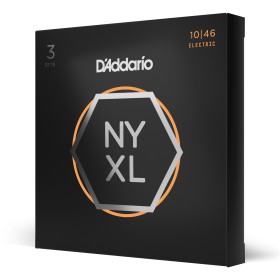 D'Addario NYXL1046-3P - Corde avvolte in nickel per chitarra elettrica, scalatura leggera normale, 1