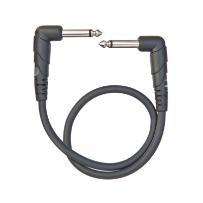 Cable de conexión, serie Classic de D'Addario, paquete de 3, ángulo recto, 1 pie (30 cm).