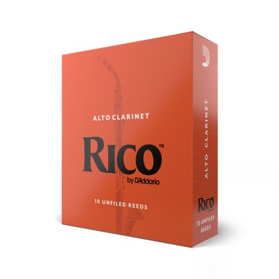 Rico by D'Addario. Cañas para clarinete Alto, fuerza 2.5, pack de 10
