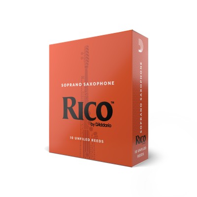 Rico by D'Addario. Cañas para saxofón soprano, fuerza 4, pack de 10
