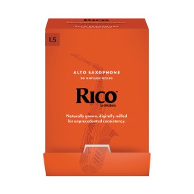 Rico by D'Addario. Cañas para saxofón alto, fuerza 1.5, pack de 50
