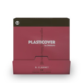 Plasticover by D'Addario. Cañas para clarinete en Bb, fuerza 2.5, pack de 25