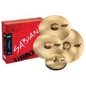 SABIAN AAX Promotional Set Brilliant Finish Hi-Hats 14" Medium Crash 16" Thin Crash 18" Thin Ride 21