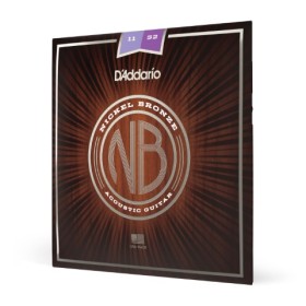 D'Addario NB1152 - Corde in nickel-bronzo per chitarra acustica, scalatura custom leggera, 11-52