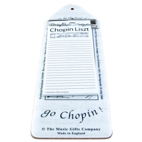 Soporte de pared para bloc de notas ""Chopin list""
