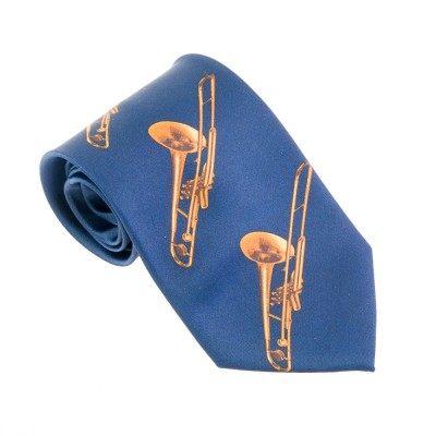 Corbata trombón Azul