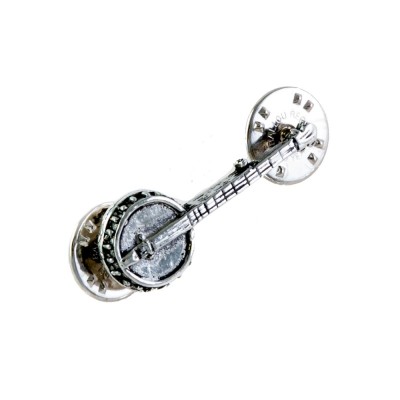 Pin banjo plateado