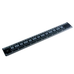 Regla teclado 30 cm Negro