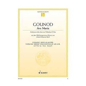 Gounod, Ave Maria para voz, piano y violin/cello ad libitum
