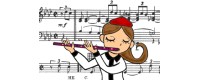 Flauta escolar y whistle                                    